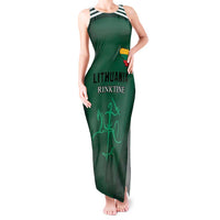 Custom Lithuania Football Tank Maxi Dress Vytis Lithuanian Lietuva Green Version