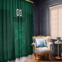 Custom Lithuania Football Window Curtain Vytis Lithuanian Lietuva Green Version