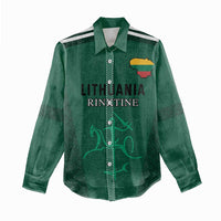 Custom Lithuania Football Women Casual Shirt Vytis Lithuanian Lietuva Green Version