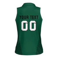 Custom Lithuania Football Women Sleeveless Polo Shirt Vytis Lithuanian Lietuva Green Version