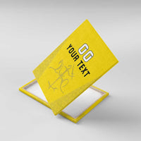 Custom Lithuania Football Canvas Wall Art Vytis Lithuanian Lietuva Yellow Version