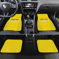 Custom Lithuania Football Car Mats Vytis Lithuanian Lietuva Yellow Version