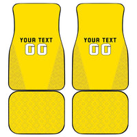 Custom Lithuania Football Car Mats Vytis Lithuanian Lietuva Yellow Version