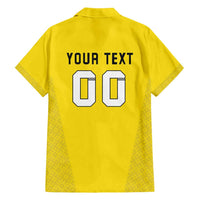 Custom Lithuania Football Family Matching Off Shoulder Maxi Dress and Hawaiian Shirt Vytis Lithuanian Lietuva Yellow Version