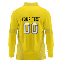 Custom Lithuania Football Long Sleeve Polo Shirt Vytis Lithuanian Lietuva Yellow Version