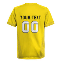 Custom Lithuania Football Rugby Jersey Vytis Lithuanian Lietuva Yellow Version