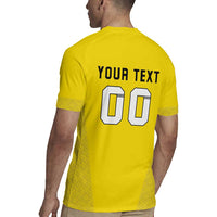 Custom Lithuania Football Rugby Jersey Vytis Lithuanian Lietuva Yellow Version