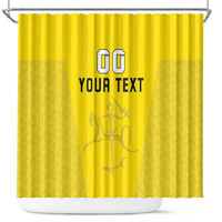 Custom Lithuania Football Shower Curtain Vytis Lithuanian Lietuva Yellow Version