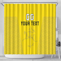 Custom Lithuania Football Shower Curtain Vytis Lithuanian Lietuva Yellow Version