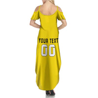 Custom Lithuania Football Summer Maxi Dress Vytis Lithuanian Lietuva Yellow Version