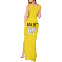 Custom Lithuania Football Tank Maxi Dress Vytis Lithuanian Lietuva Yellow Version