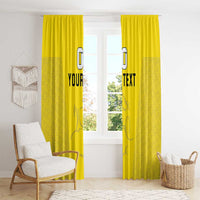 Custom Lithuania Football Window Curtain Vytis Lithuanian Lietuva Yellow Version