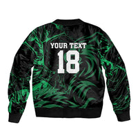 Custom Nigeria Football Sleeve Zip Bomber Jacket Super Eagles Power