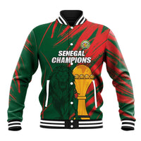 Custom Senegal Champions Football Baseball Jacket Lions of Teranga Rise Again
