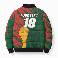 Custom Senegal Champions Football Bomber Puffer Jacket Lions of Teranga Rise Again