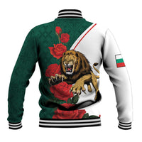 Bulgaria Lion Baseball Jacket Folk Patterns With Rose