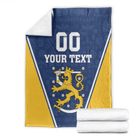 Custom Finland Lion Blanket Finnish Folk Patterns