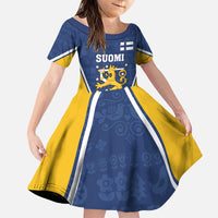 Custom Finland Lion Family Matching Puletasi and Hawaiian Shirt Finnish Folk Patterns