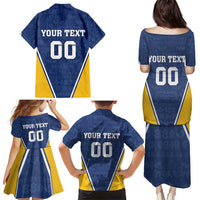 Custom Finland Lion Family Matching Puletasi and Hawaiian Shirt Finnish Folk Patterns