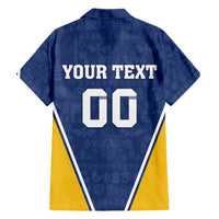 Custom Finland Lion Family Matching Short Sleeve Bodycon Dress and Hawaiian Shirt Finnish Folk Patterns