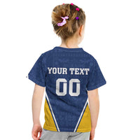 Custom Finland Lion Kid T Shirt Finnish Folk Patterns