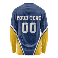 Custom Finland Lion Long Sleeve Shirt Finnish Folk Patterns