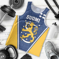 Custom Finland Lion Men Tank Top Finnish Folk Patterns