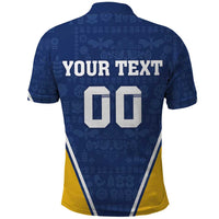 Custom Finland Lion Polo Shirt Finnish Folk Patterns