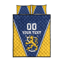Custom Finland Lion Quilt Bed Set Finnish Folk Patterns