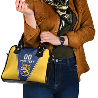 Custom Finland Lion Shoulder Handbag Finnish Folk Patterns