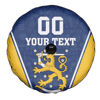 Custom Finland Lion Spare Tire Cover Finnish Folk Patterns