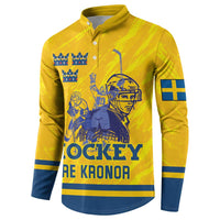 Custom Sweden Hockey Button Sweatshirt Tre Kronor Go Champions