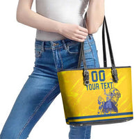 Custom Sweden Hockey Leather Tote Bag Tre Kronor Go Champions