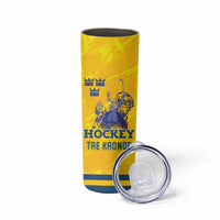 Custom Sweden Hockey Skinny Tumbler Tre Kronor Go Champions