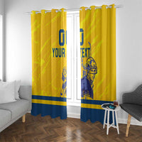 Custom Sweden Hockey Window Curtain Tre Kronor Go Champions