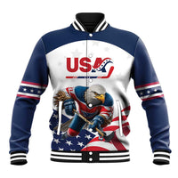 Custom USA Hockey Baseball Jacket Team USA Eagle Mascot