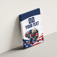 Custom USA Hockey Canvas Wall Art Team USA Eagle Mascot