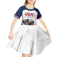 Custom USA Hockey Kid Short Sleeve Dress Team USA Eagle Mascot