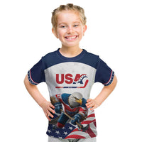Custom USA Hockey Kid T Shirt Team USA Eagle Mascot
