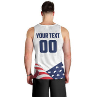 Custom USA Hockey Men Tank Top Team USA Eagle Mascot