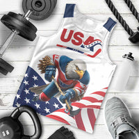 Custom USA Hockey Men Tank Top Team USA Eagle Mascot