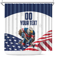 Custom USA Hockey Shower Curtain Team USA Eagle Mascot