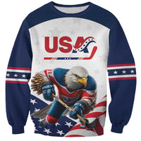 Custom USA Hockey Sweatshirt Team USA Eagle Mascot