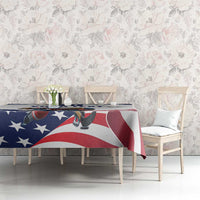 Custom USA Hockey Tablecloth Team USA Eagle Mascot
