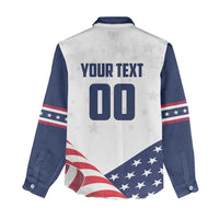 Custom USA Hockey Women Casual Shirt Team USA Eagle Mascot