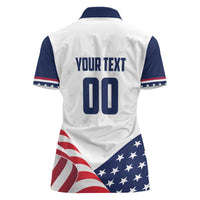 Custom USA Hockey Women Polo Shirt Team USA Eagle Mascot