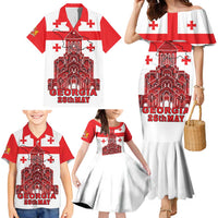 Georgia Independence Day Family Matching Mermaid Dress and Hawaiian Shirt Sameba Dzala Ertobashia