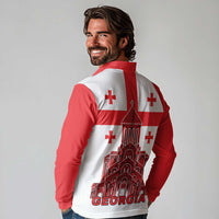 Georgia Independence Day Long Sleeve Polo Shirt Sameba Dzala Ertobashia