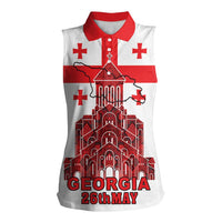 Georgia Independence Day Women Sleeveless Polo Shirt Sameba Dzala Ertobashia