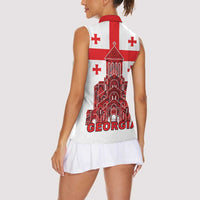 Georgia Independence Day Women Sleeveless Polo Shirt Sameba Dzala Ertobashia